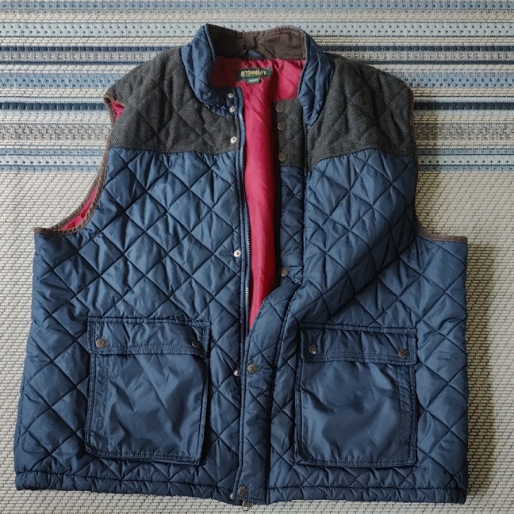 Blue Quilted Vest
